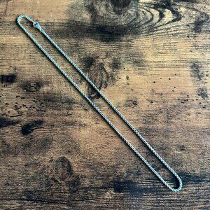 David Yurman Small Box Chain Necklace in Sterling Silver - 2.7mm - 22"